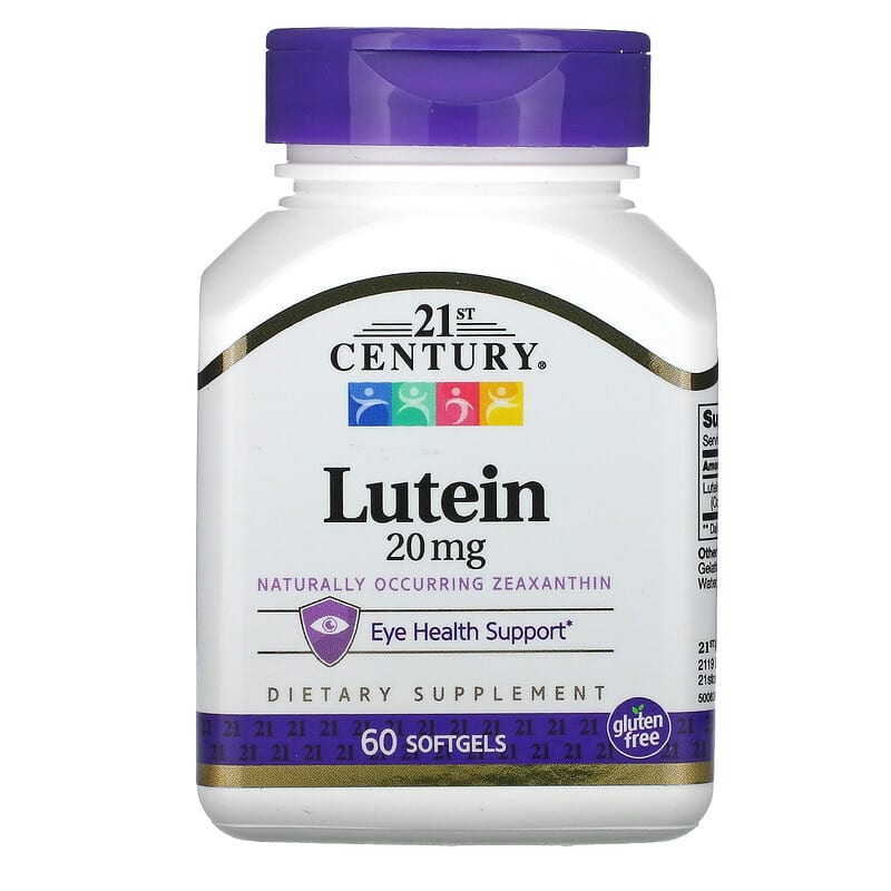 21st Century Lutein 20 mg 60 Softgels 6 Thực phẩm chức năng 21st Century Lutein 20 mg 60 Softgels 740985270738