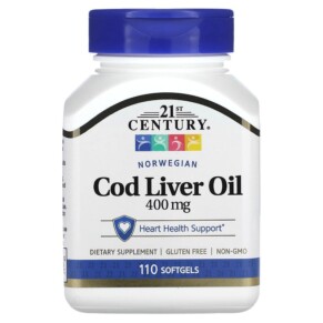 Thuốc bổ 21st Century Norwegian Cod Liver Oil 400 mg 110 Softgels 740985211687