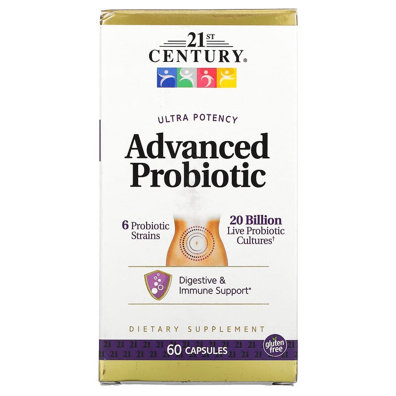 21st Century Ultra Potency Advanced Probiotic 60 Capsules 6 Thực phẩm chức năng 21st Century Ultra Potency Advanced Probiotic 60 Capsules 740985275054