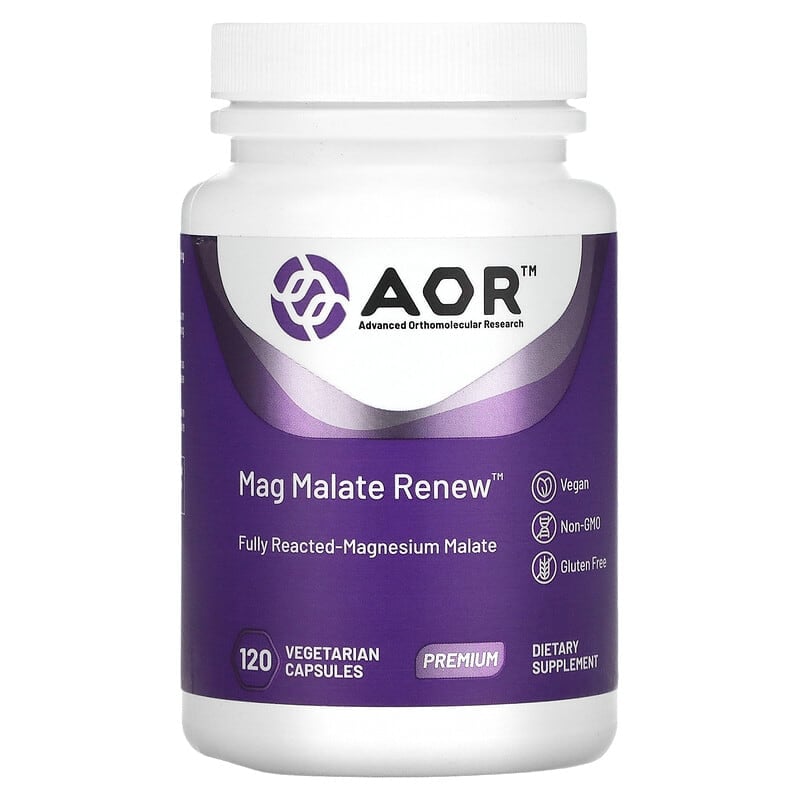 Advanced Orthomolecular Research AOR Mag Malate Renew 120 Vegetarian Capsules 6 Thực phẩm chức năng Advanced Orthomolecular Research AOR Mag Malate Renew 120 Vegetarian Capsules 624917082111