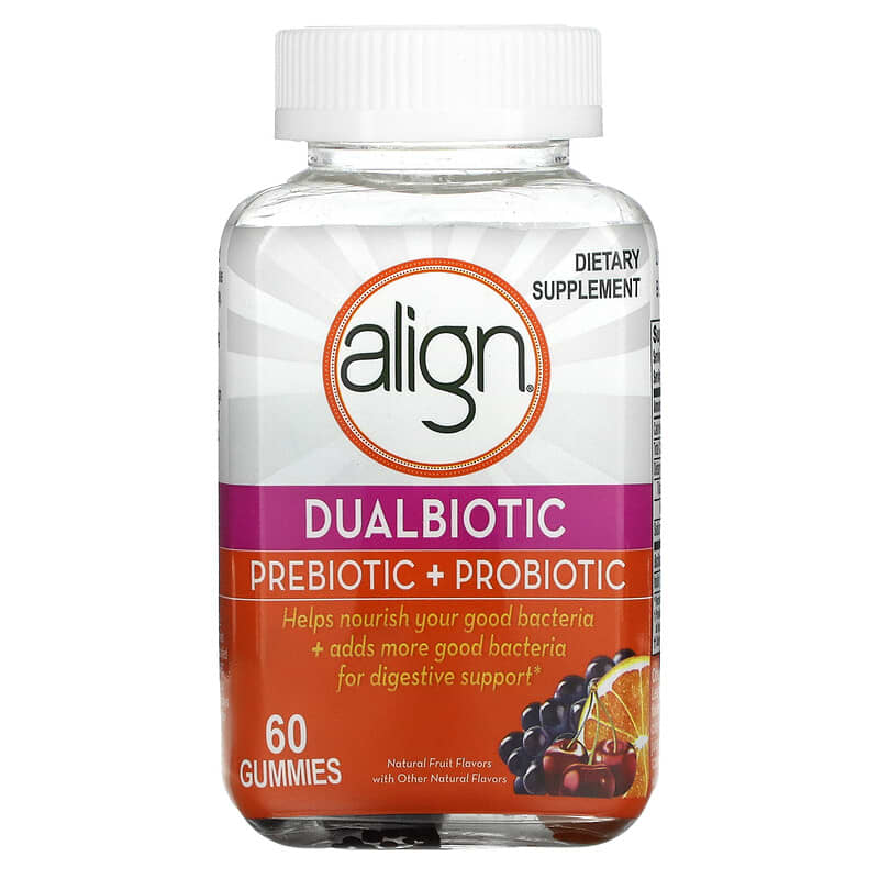 Align Probiotics Dualbiotic Prebiotic + Probiotic Natural Fruit 60 Gummies 6 Thực phẩm chức năng Align Probiotics Dualbiotic Prebiotic + Probiotic Natural Fruit 60 Gummies 037000779377
