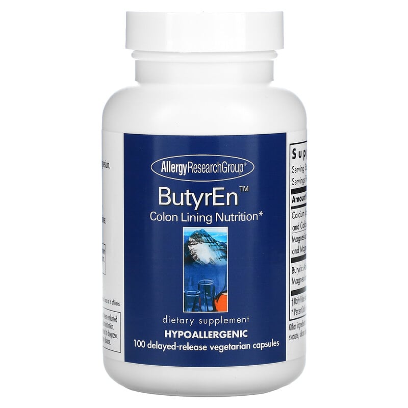 Allergy Research Group ButyrEn 100 Delayed-Release Vegetarian Capsules 6 Thực phẩm chức năng Allergy Research Group ButyrEn 100 Delayed-Release Vegetarian Capsules 713947702202