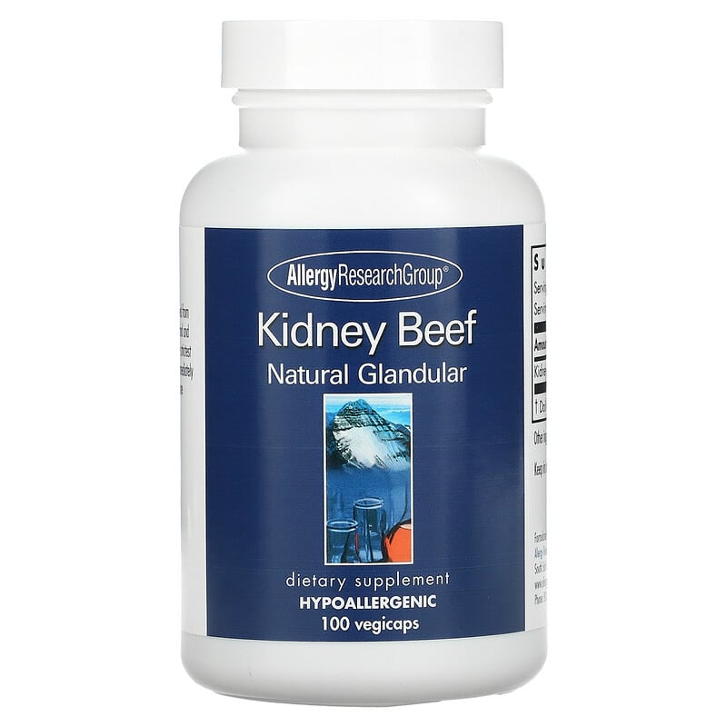 Allergy Research Group Kidney Beef Natural Glandular 100 Vegicaps 6 Thực phẩm chức năng Allergy Research Group Kidney Beef Natural Glandular 100 Vegicaps 713947728004
