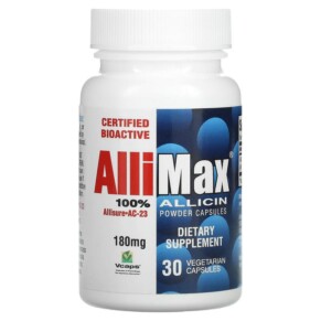 Thuốc bổ Allimax 100% Allicin Powder Capsules 180 mg 30 Vegetarian Capsules 872232000000