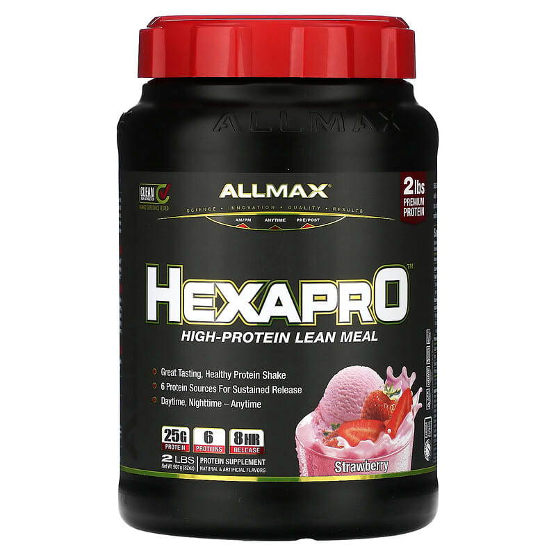 ALLMAX Hexapro High-Protein Lean Meal Strawberry 2 lbs (907 g) 6 Thực phẩm chức năng ALLMAX Hexapro High-Protein Lean Meal Strawberry 2 lbs (907 g) 665553228495
