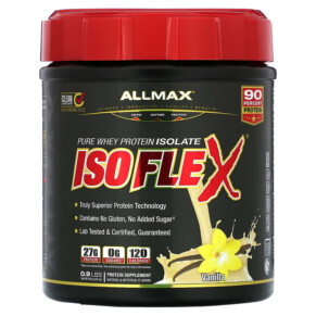 Thuốc bổ ALLMAX Isoflex Pure Whey Protein Isolate Vanilla 0.9 lbs (425 g) 665553223674