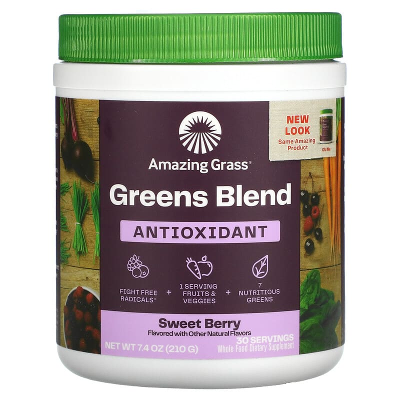 Amazing Grass Green Blend Antioxidant Sweet Berry 7.4 oz (210 g) 6 Thực phẩm chức năng Amazing Grass Green Blend Antioxidant Sweet Berry 7.4 oz (210 g) 829835000791