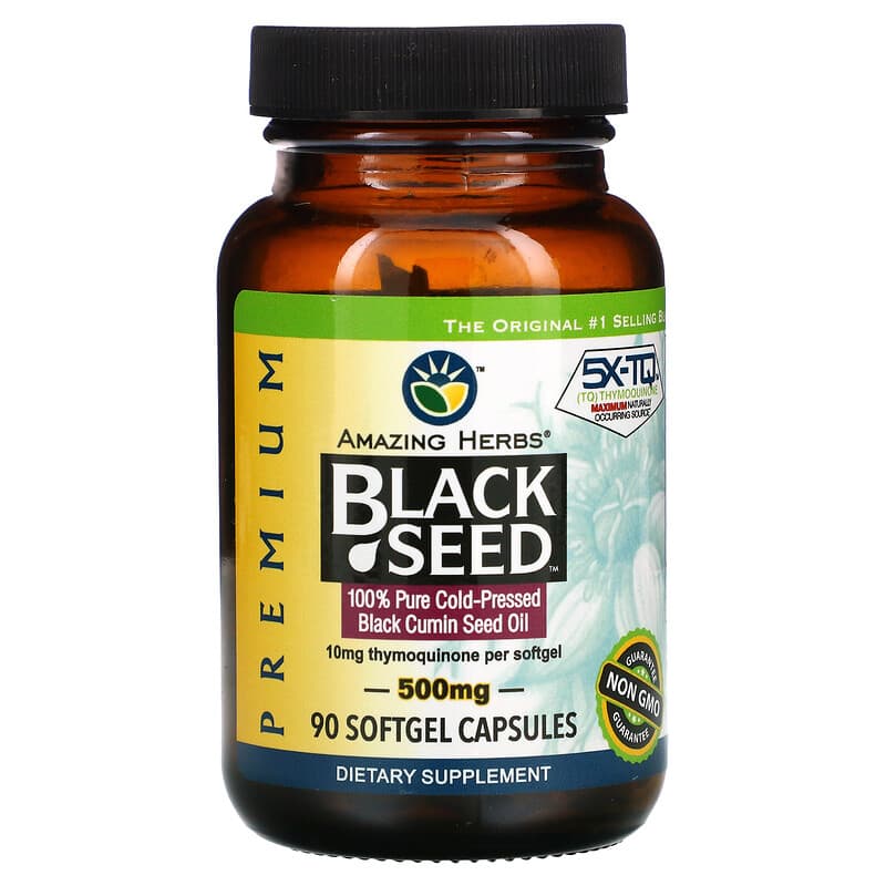 Amazing Herbs Black Seed 500 mg 90 Softgel Capsules 6 Thực phẩm chức năng Amazing Herbs Black Seed 500 mg 90 Softgel Capsules 665231130904