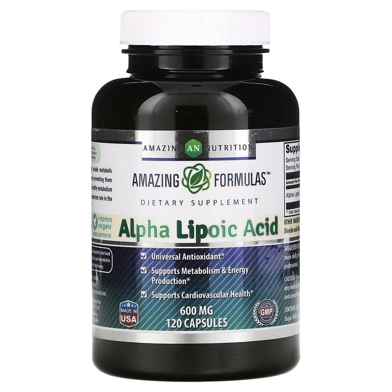 Amazing Nutrition Alpha Lipoic Acid 600 mg 120 Capsules 6 Thực phẩm chức năng Amazing Nutrition Alpha Lipoic Acid 600 mg 120 Capsules 810180021265