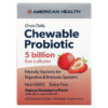 Thuốc bổ American Health Once Daily Chewable Probiotic Natural Strawberry 5 Billion CFU 30 Chewable Tablets 076630300551