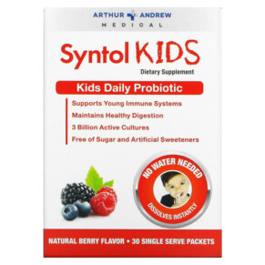 Thuốc bổ Arthur Andrew Medical Syntol Kids Kids Daily Probiotic Natural Berry 30 Single Serve Packets 855571001884