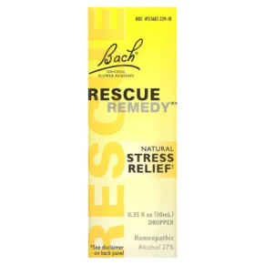 Thuốc bổ Bach Original Flower Remedies Rescue Remedy Natural Stress Relief 0.35 fl oz (10 ml) 741273003908