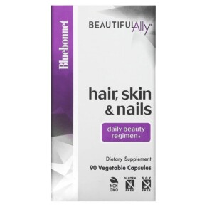 Thuốc bổ Bluebonnet Nutrition Beautiful Ally Hair Skin & Nails 90 Vegetable Capsules 743715015029