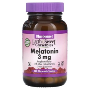 Thuốc bổ Bluebonnet Nutrition EarthSweet Chewables Melatonin Natural Raspberry 3 mg 120 Chewable Tablets 743715009943