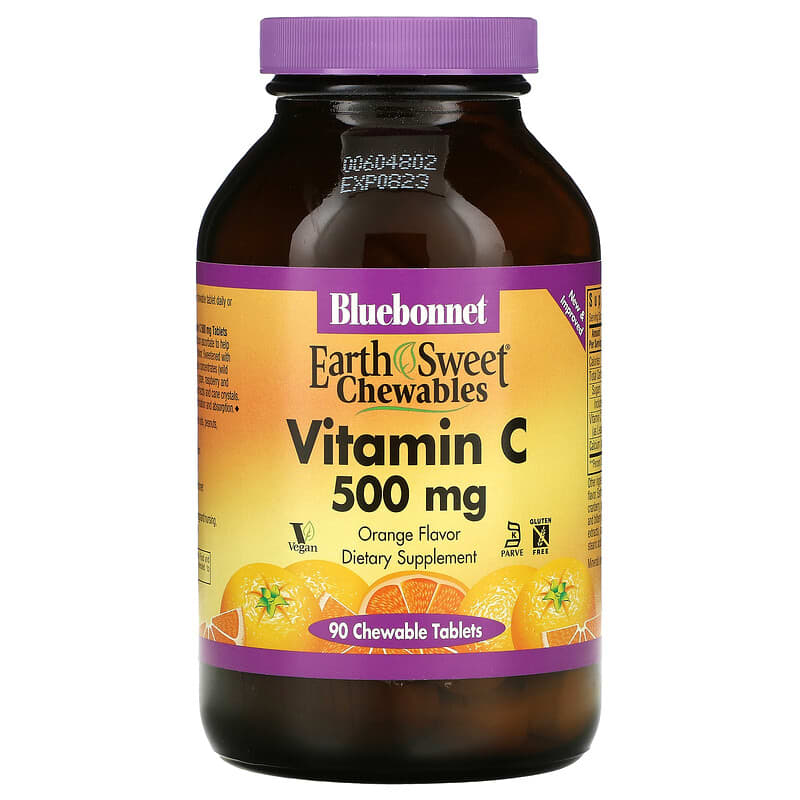 Bluebonnet Nutrition EarthSweet Chewables Vitamin C Orange 500 mg 90 Chewable Tablets 6 Thực phẩm chức năng Bluebonnet Nutrition EarthSweet Chewables Vitamin C Orange 500 mg 90 Chewable Tablets 743715005051
