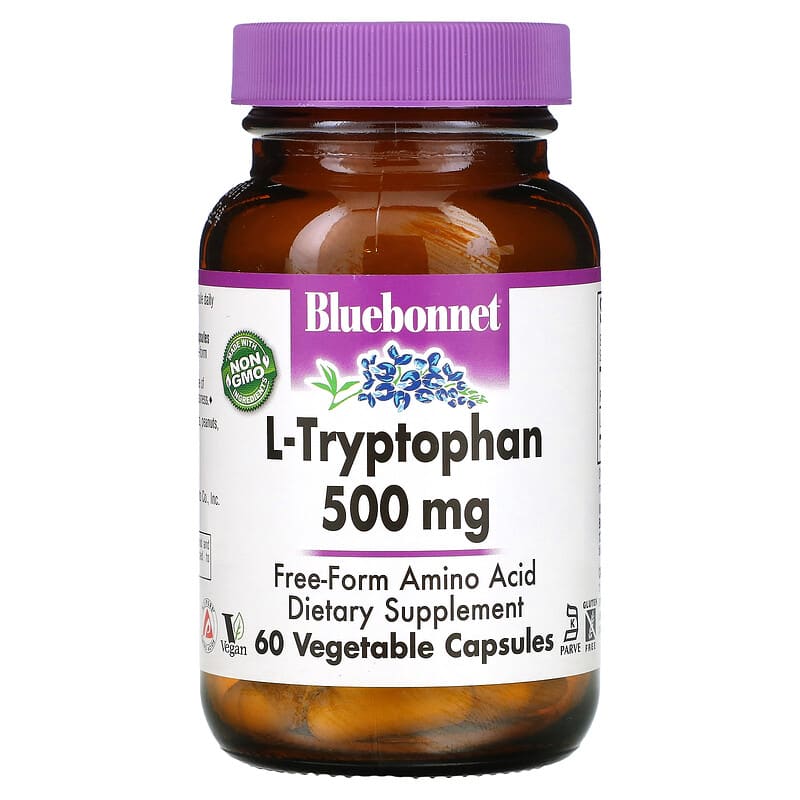 Bluebonnet Nutrition L-Tryptophan 500 mg 60 Vegetable Capsules 6 Thực phẩm chức năng Bluebonnet Nutrition L-Tryptophan 500 mg 60 Vegetable Capsules 743715000940