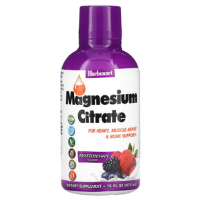 Thuốc bổ Bluebonnet Nutrition Liquid Magnesium Citrate Mixed Berry 16 fl oz (473 ml) 743715007031