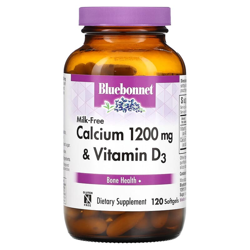 Bluebonnet Nutrition Milk-Free Calcium & Vitamin D3 600 mg 120 Softgels 6 Thực phẩm chức năng Bluebonnet Nutrition Milk-Free Calcium & Vitamin D3 600 mg 120 Softgels 743715007048