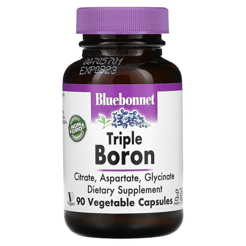 Bluebonnet Nutrition Triple Boron Citrate Aspartate Glycinate 90 Vegetable Capsules 6 Thực phẩm chức năng Bluebonnet Nutrition Triple Boron Citrate Aspartate Glycinate 90 Vegetable Capsules 743715006850