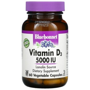 Thuốc bổ Bluebonnet Nutrition Vitamin D3 125 mcg (5.000 IU) 60 Vegetable Capsules 743715003682