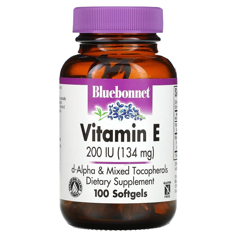 Bluebonnet Nutrition Vitamin E 200 IU (134 mg) 100 Softgels 6 Thực phẩm chức năng Bluebonnet Nutrition Vitamin E 200 IU (134 mg) 100 Softgels 743715006126