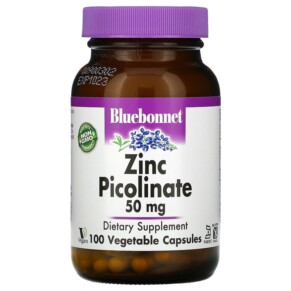 Thuốc bổ Bluebonnet Nutrition Zinc Picolinate 50 mg 100 Vegetable Capsules 743715007406