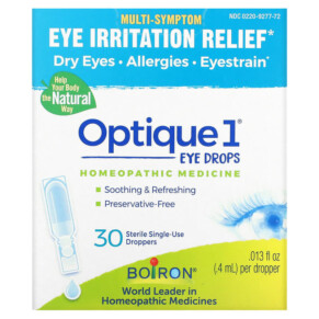 Thuốc bổ Boiron Optique 1 Eye Irritation Relief Eye Drops 30 Sterile Single-Use Droppers 0.013 fl oz (0.4 ml) Each 306969277720