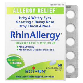 Thuốc bổ Boiron RhinAllergy Allergy Relief 60 Quick-Dissolving Tablets 306969315040