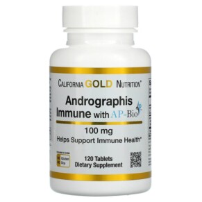 Thuốc bổ California Gold Nutrition Andrographis Immune with AP-BIO 100 mg 120 Tablets 898220018192