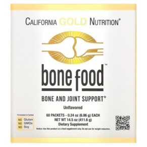 Thuốc bổ California Gold Nutrition Bone Food 60 Packets 0.24 oz (6.86 g) 898220020676