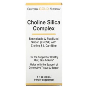 Thuốc bổ California Gold Nutrition Choline Silica Complex 1 fl oz (30 ml) 898220015979
