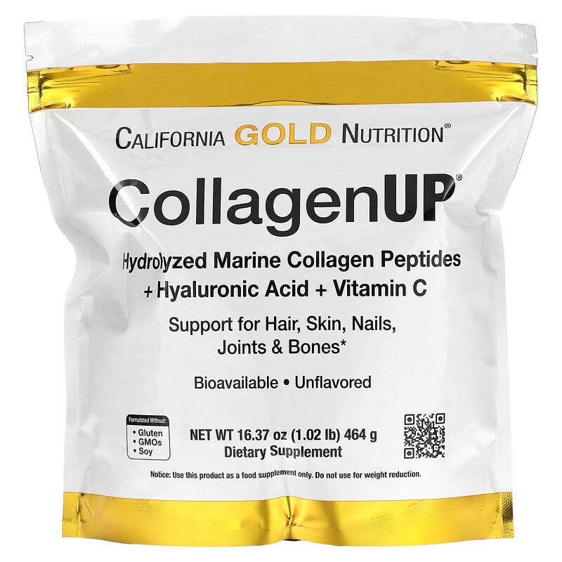 California Gold Nutrition CollagenUP Hydrolyzed Marine Collagen Peptides with Hyaluronic Acid and Vitamin C Unflavored 16.37 oz (464 g) 6 Thực phẩm chức năng California Gold Nutrition CollagenUP Hydrolyzed Marine Collagen Peptides with Hyaluronic Acid and Vitamin C Unflavored 16.37 oz (464 g) 898220010325