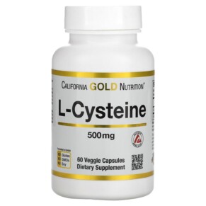 Thuốc bổ California Gold Nutrition L-Cysteine AjiPure 500 mg 60 Veggie Capsules 898220011308