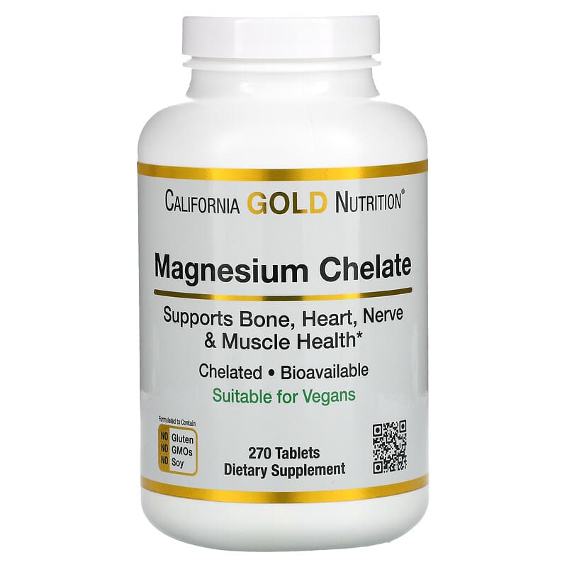 California Gold Nutrition Magnesium Chelate 270 Tablets 6 Thực phẩm chức năng California Gold Nutrition Magnesium Chelate 270 Tablets 898220019694