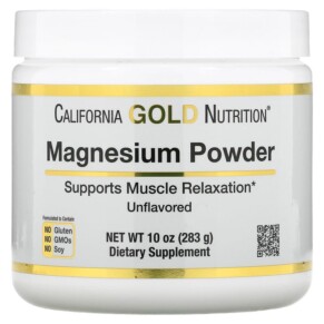 Thuốc bổ California Gold Nutrition Magnesium Powder Beverage Unflavored 10 oz (283 g) 898220015641