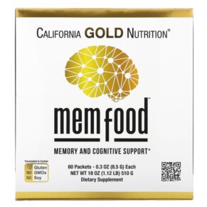 Thuốc bổ California Gold Nutrition MEM Food Memory & Cognitive Support 60 Packets 0.3 oz (8.5 g) Each 898220018932