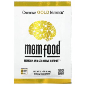 Thuốc bổ California Gold Nutrition MEM Food Memory & Cognitive Support Individual Packet 0.3 oz (8.5 g) 898220019038