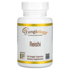Thuốc bổ California Gold Nutrition Reishi (Ganoderma Lucidum) Full-Spectrum Certified Organic Cellular Support 90 Veggie Capsules 898220012565