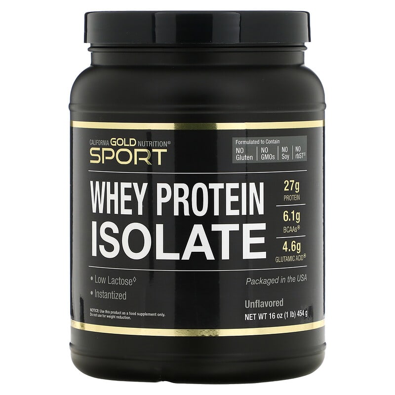 California Gold Nutrition SPORT - Whey Protein Isolate 1 lb 16 oz (454 g) 6 Thực phẩm chức năng California Gold Nutrition SPORT - Whey Protein Isolate 1 lb 16 oz (454 g) 898220010646