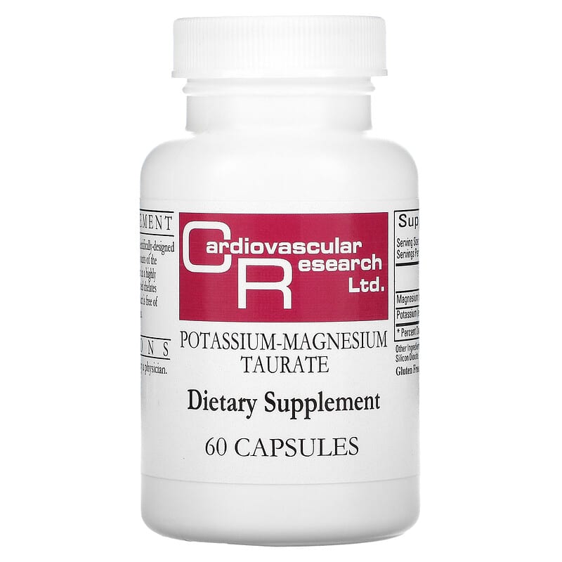 Cardiovascular Research Ltd. Potassium-Magnesium Taurate 60 Capsules 6 Thực phẩm chức năng Cardiovascular Research Ltd. Potassium-Magnesium Taurate 60 Capsules 696859130823