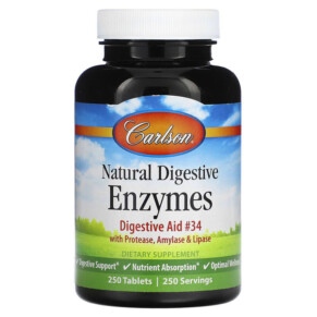 Thuốc bổ Carlson Natural Digestive Enzymes 250 Tablets 088395066429