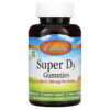 Thuốc bổ Carlson Super D3 Gummies Natural Fruit 25 mcg (1.000 IU) 120 Vegetarian Gummies 088395498008