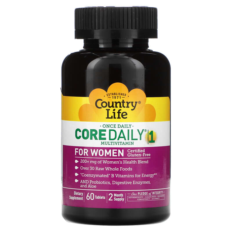 Country Life Core Daily-1 Multivitamin for Women 60 Tablets 6 Thực phẩm chức năng Country Life Core Daily-1 Multivitamin for Women 60 Tablets 015794081920
