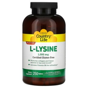 Thuốc bổ Country Life L-Lysine 1000 mg 250 Tablets 015794013129