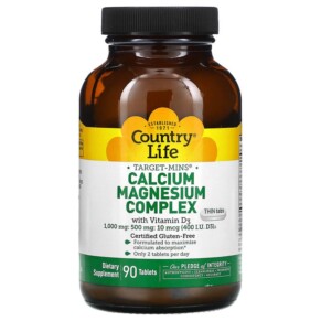 Thuốc bổ Country Life Target-Mins Calcium Magnesium Complex with Vitamin D3 90 Tablets 015794029717