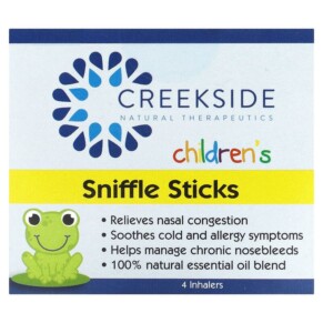 Thuốc bổ Creekside Natural Therapeutics Children's Sniffle Sticks 4 Inhalers 856075004371