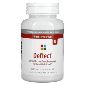 Thuốc bổ D'Adamo Personalized Nutrition Deflect Lectin Blocking Formula for Type O 120 Vegetarian Capsules 858394000478