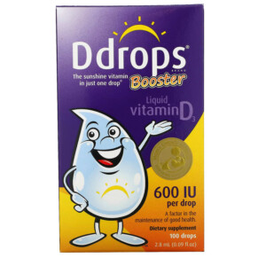 Thuốc bổ Ddrops Booster Liquid Vitamin D3 600 IU 0.09 fl oz (2.8 ml) 851228000118