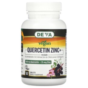 Thuốc bổ Deva Vegan Quercetin 500 mg Zinc+ 25 mg 90 Tablets 895634000669