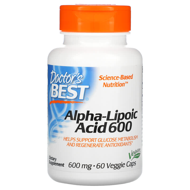 Doctor's Best Alpha-Lipoic Acid 600 mg 60 Veggie Caps 6 Thực phẩm chức năng Doctor's Best Alpha-Lipoic Acid 600 mg 60 Veggie Caps 753950001336